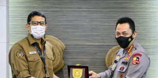 Dikunjungi Sandiaga, Kapolri Bahas Penguatan 5 Destinasi Super Prioritas Kapolri