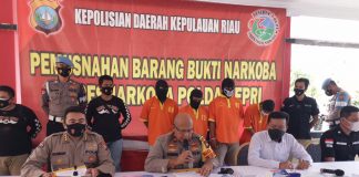 Wakapolda Kepri Pimpin Pemusnahan 47 kg Narkotika Jenis Sabu
