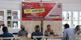 Penguatan Media, Kapolda Banten gelar “Yuk Ngopi Wae” Dengan Pimpinan Media Cetak Polda Banten