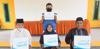 Rumah Yatim Berikan Bantuan Sarana Publik Mushola Nurul Hidayah dan Santunan Da’i Desa Pambang Pesisir Riau