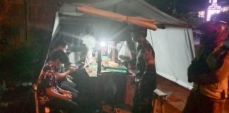 Piket Koramil 03 Serengan Patroli Malam Demi Tingkatkan Kamtibmas dan Himbauan PPKM