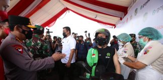 Kapolri dan Panglima Berharap Vaksinasi Drive Thru di Medan Jadi Role Model