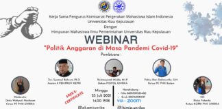 PK PMII UNRIKA Batam dan Himip UNRIKA Gelar Webinar “Politik Anggaran di Masa Pandemi Covid-19″