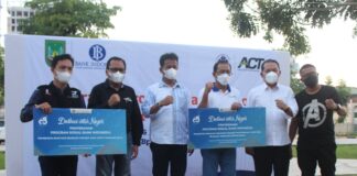 Penyerahan Bantuan Sosial Bank Indonesia kepada PHRI untuk Pekerja Hotel Terdampak Covid-19