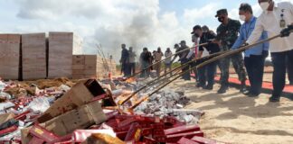 Wow, 66,78 Juta Batang Rokok Ilegal Hasil Penindakan Bea Cukai Batam Dimusnahkan