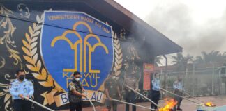 Rutan Dumai Musnahkan Barang Sitaan Hasil Razia di Blok Warga Binaan