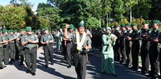 Korem 033/WP Sambut Komandan Baru Brigjen TNI Yudi Yulistyanto