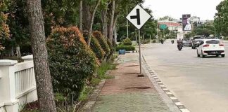 Enam Penutup Drainase Depan Kantor DPRD Batam Hilang Dicuri