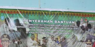 Gubernur Ansar Berikan Bantuan Insentif RT/RW dan Posyandu di Jemaja