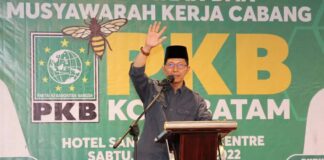 Hadiri Pelantikan Pengurus PKB Batam, Amsakar Semua Kompak Bangun Batam