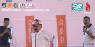 Futsal Pertandingan Pembuka di Porprov 2022 Ketua KONI Kepri, Usep RS.