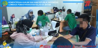 Cegah HIV/AIDS, Lapas Batam Tes VCT 100 Warga Binaan