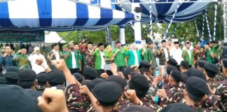 1.000 Banser Gelar Apel Perdana Menuju 1 Abad NU banser gelar apel