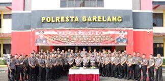 Awali Tahun 2023, 75 Personel Polresta Barelang Naik Pangkat