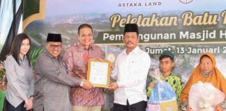 Masjid Hagia Sophia Mulai Dibangun, Wali Kota Batam Letakkan Batu Pertama Masjid Hagia Sophia