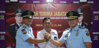 Kepala Rutan Dumai Diganti, Selamat Jalan Pance Daniel, Selamat Datang Bastian Kepala Rutan Dumai diganti