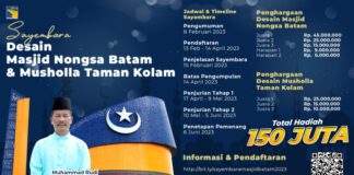 BP Batam Gelar Sayembara Desain Masjid Nongsa dan Musholla Taman Kolam