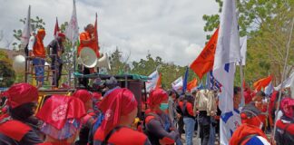 Datangi Kantor Wali Kota, Ketua FSPMI: Jangan Biarkan Janda di Batam Bertambah