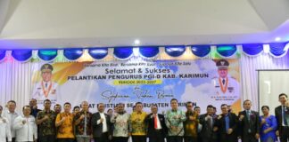 Hadiri Pelantikan Pengurus Harian PGI-D Karimun, Ini Pesan Gubernur Kepri