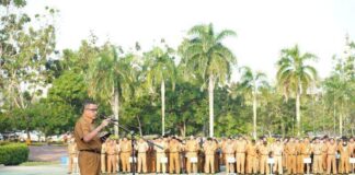 Pimpin Apel Pegawai Pemko, Jefridin Beri Pesan Penting Soal Bencana apel pegawai pemko