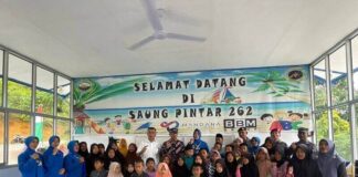 Aspotmar Kasal di Natuna, Kunjungi Saung Pintar hingga Serahkan Sembako Aspotmar Kasal di Natuna