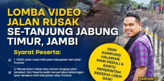 Ayo Ikutan Lomba Video Jalan Rusak Berhadiah Uang Tunai