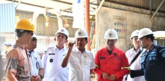 Ansar Dampingi Menteri KKP Tinjau Pembangunan Kapal Pengawas Perikanan di Batam