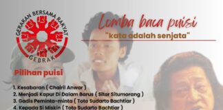 Angkat Tema Kata Adalah Senjata, Gebrak Gelar Lomba Puisi dan Diskusi Terbuka