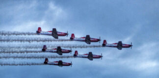 The Jupiter TNI AU Tampil di Langit Tanjungpinang
