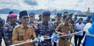 Komandan Lanal Ranai Resmikan KBN di Desa Sabang Mawang Barat KBN Desa Sabang mawang