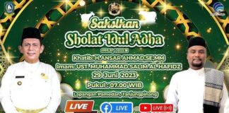 Gubernur Ansar Jadi Khatib Salat Idul Adha di Lapangan Pamedan ansar salat idul adha
