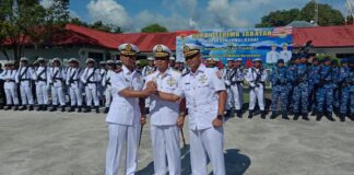 Danlantamal IV Batam Pimpin Sertijab Danlanal Ranai