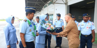 Tradisi Passing In Parade Sambut Danlanud RSA Ranai Natuna