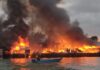 Kebakaran di Pulau Buluh, Belasan Rumah Dikabarkan Terbakar