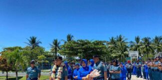 Danlantamal IV Batam Laksmana Pertama TNI Tjatur Soniarto Kunjungi Lanal Ranai