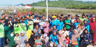 Gubernur Ansar dan Masyarakat Tanam Mangrove di Pulau Setokok