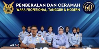 Danlanud dan Ketua PIA Lanud RSA Natuna Ikuti Pembekalan HUT ke-60 Wara