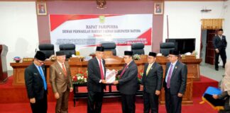 Rapat Paripurna Penyampaian Pidato Bupati Natuna Rancangan APBD-P 2023