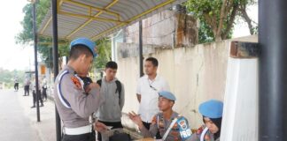 Personel Polda Kepri Kena Tilang Saat Dirazia Propam