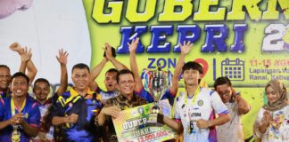 Kejuaraan Piala Gubernur Cabor Bola Voli dan Sepak Bola Zona Natuna Sukses Digelar