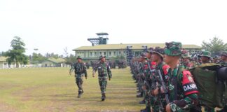 Batalyon Komposit 1/GP Menggelar Latihan Operasi Militer