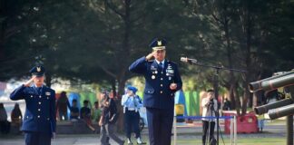 Danlanud RSA Menjadi Inspektur Upacara Peringatan ke-78 HUT TNI di Natuna HUT TNI di Natuna