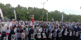 Ribuan Masyarakat Karimun Banjiri Aksi Bela Palestina