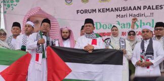 Pelataran Tugu Sirih Dibanjiri Doa dan Salawat untuk Palestina salawat untuk palestina