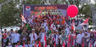 Ratus Warga Natuna Gelar Aksi Damai untuk Palestina