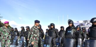 Lantamal Batam Gelar Latihan Penindakan Huru-Hara latihan penindakan huru-hara