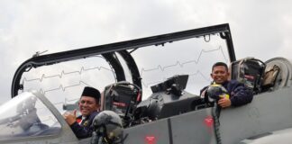 Tiga Pesawat Tempur TNI AU Mendarat di Bandara RHF Tanjungpinang