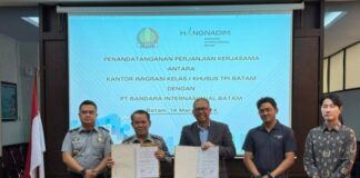 Imigrasi Batam dan PT. Bandara Internasional Batam Teken PKS