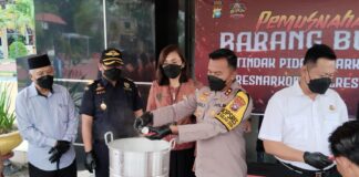 Satresnarkoba Polres Karimun Musnahkan Ratusan Gram Sabu