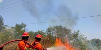 Satu Hektare Lahan di Bunguran Timur Terbakar